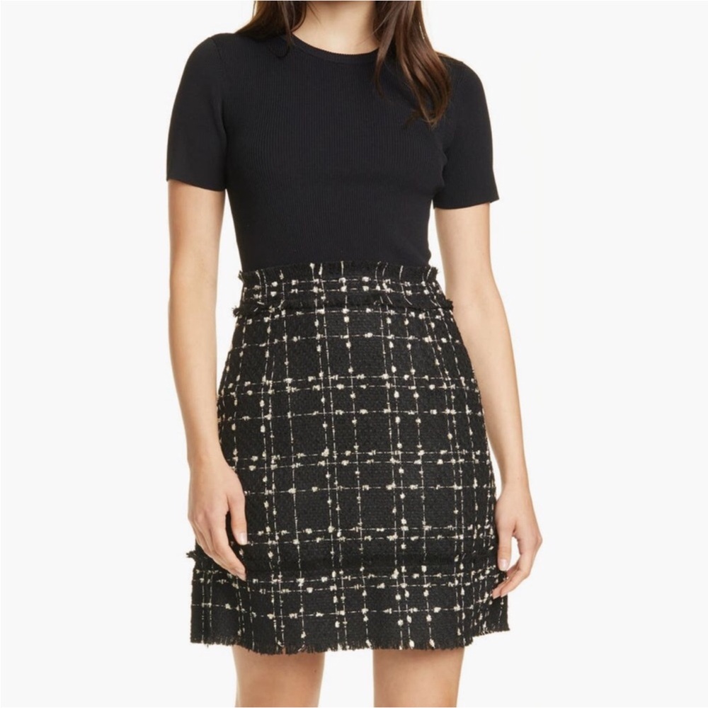 “TED BAKER” Charrad Metallic Tweed Dress
